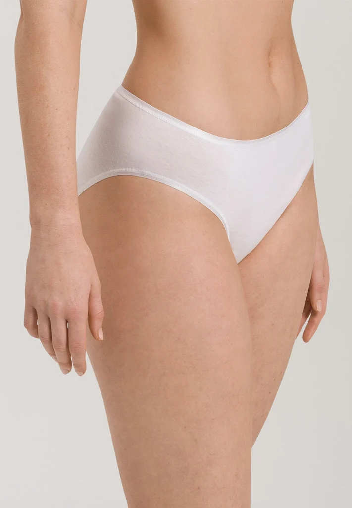 Cotton Seamless Midi Briefs White