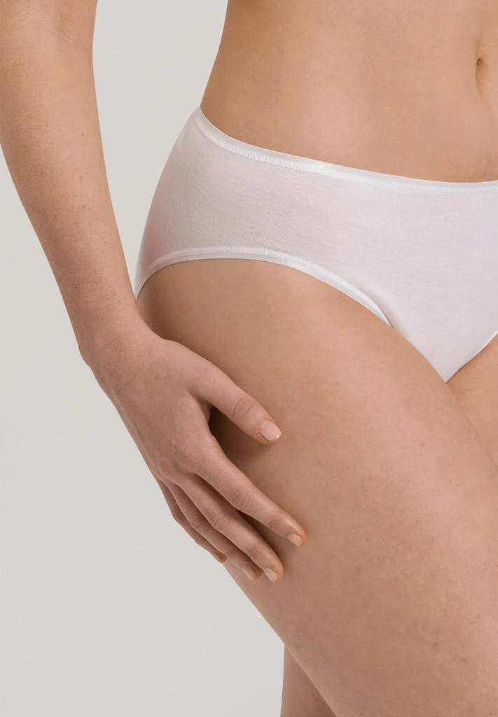 Cotton Seamless Midi Briefs White
