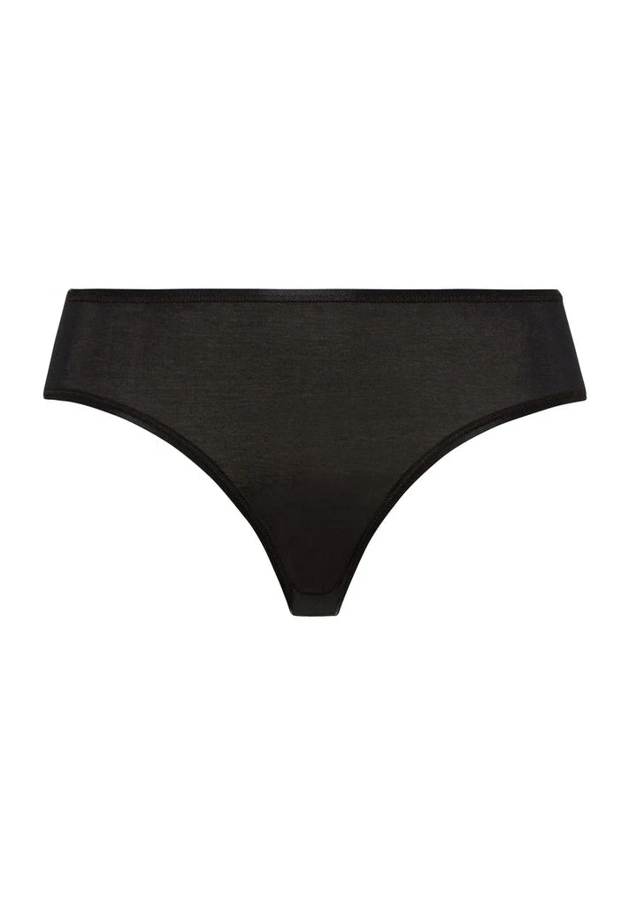 Cotton Seamless Midi Briefs Black