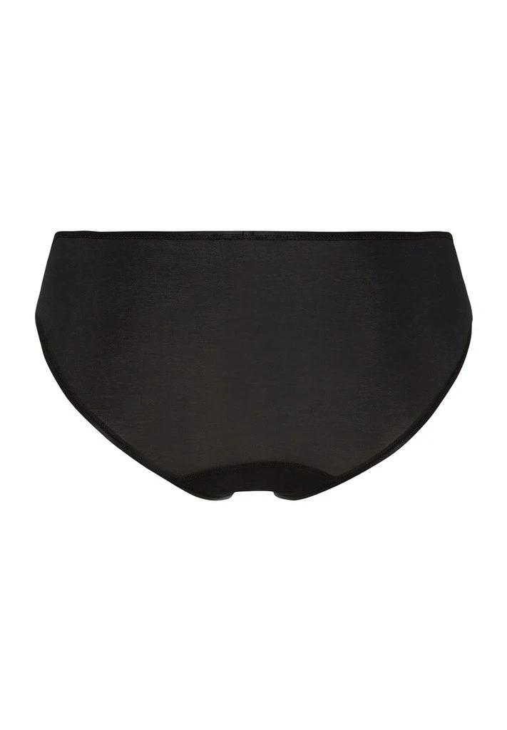 Cotton Seamless Midi Briefs Black