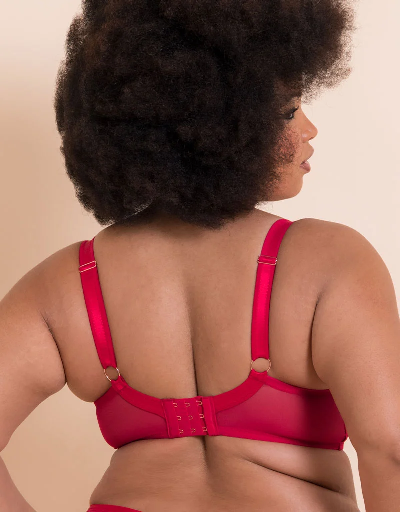 Scantilly Loved Up Balcony Bra Crimson