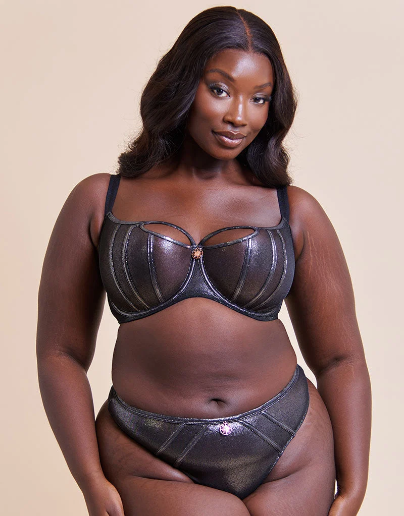 Scantilly Eos Balcony Bra Black Sparkle
