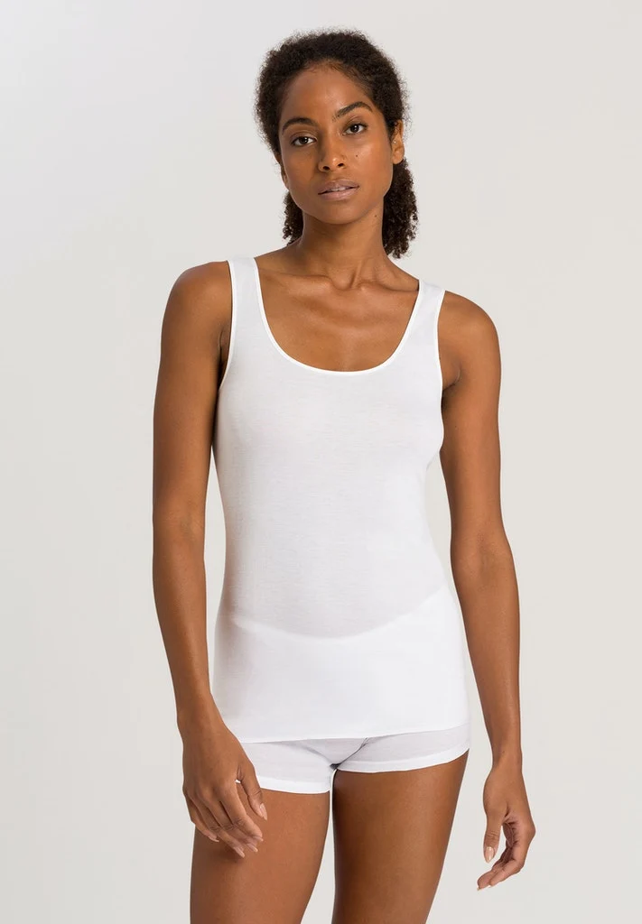 Cotton Seamless Tank Top White