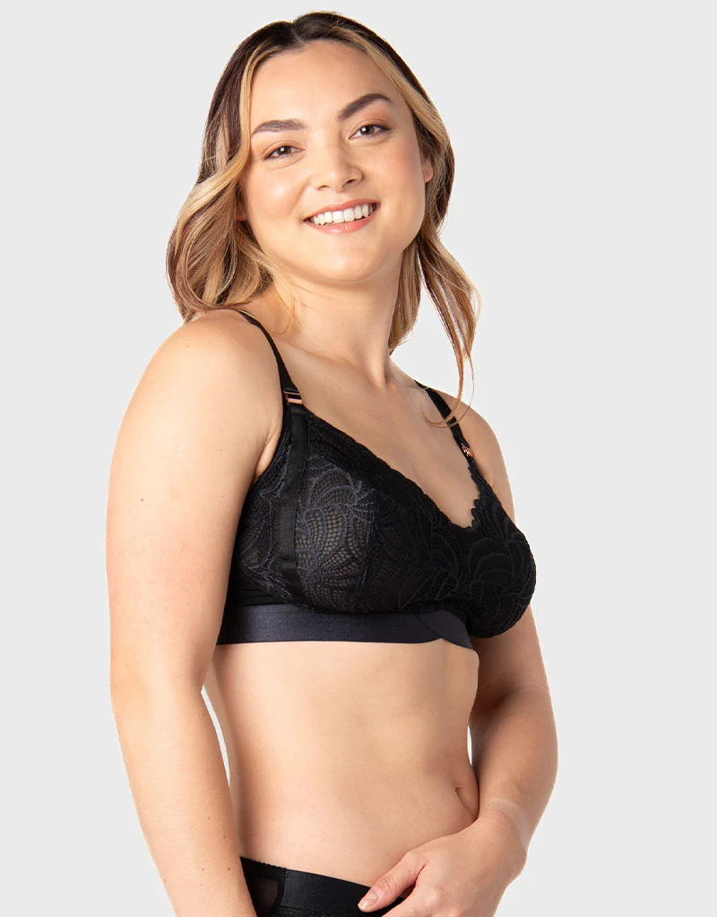 Hot Milk Warrior 2.0 Non Wired Nursing Bra Black