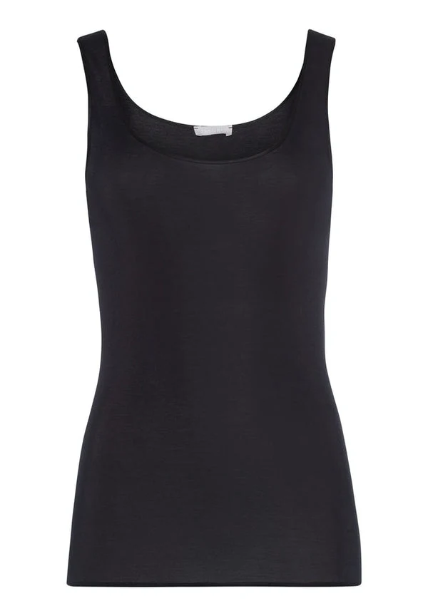 Cotton Seamless Tank Top Black