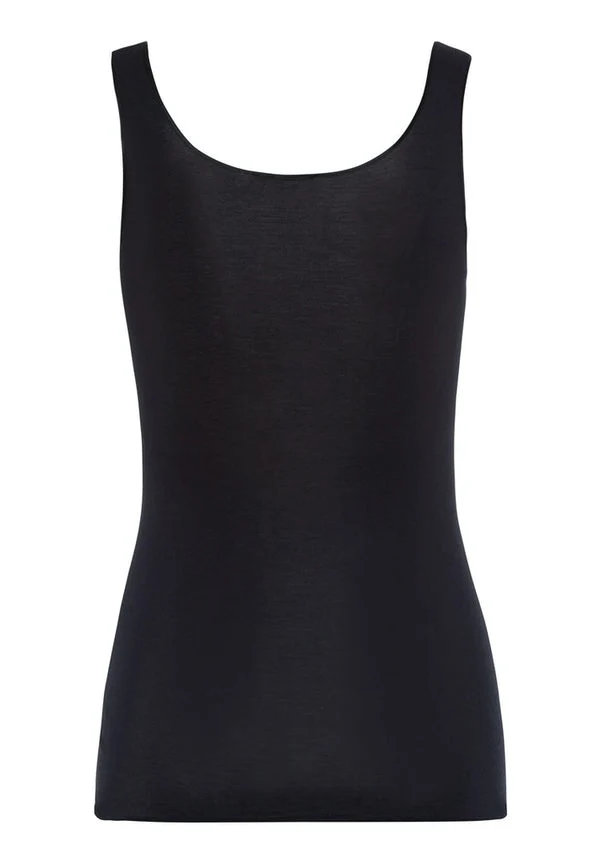 Cotton Seamless Tank Top Black