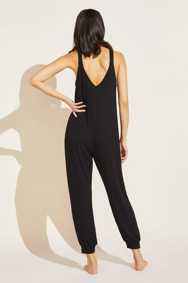 Elon Black Bound Jumpsuit