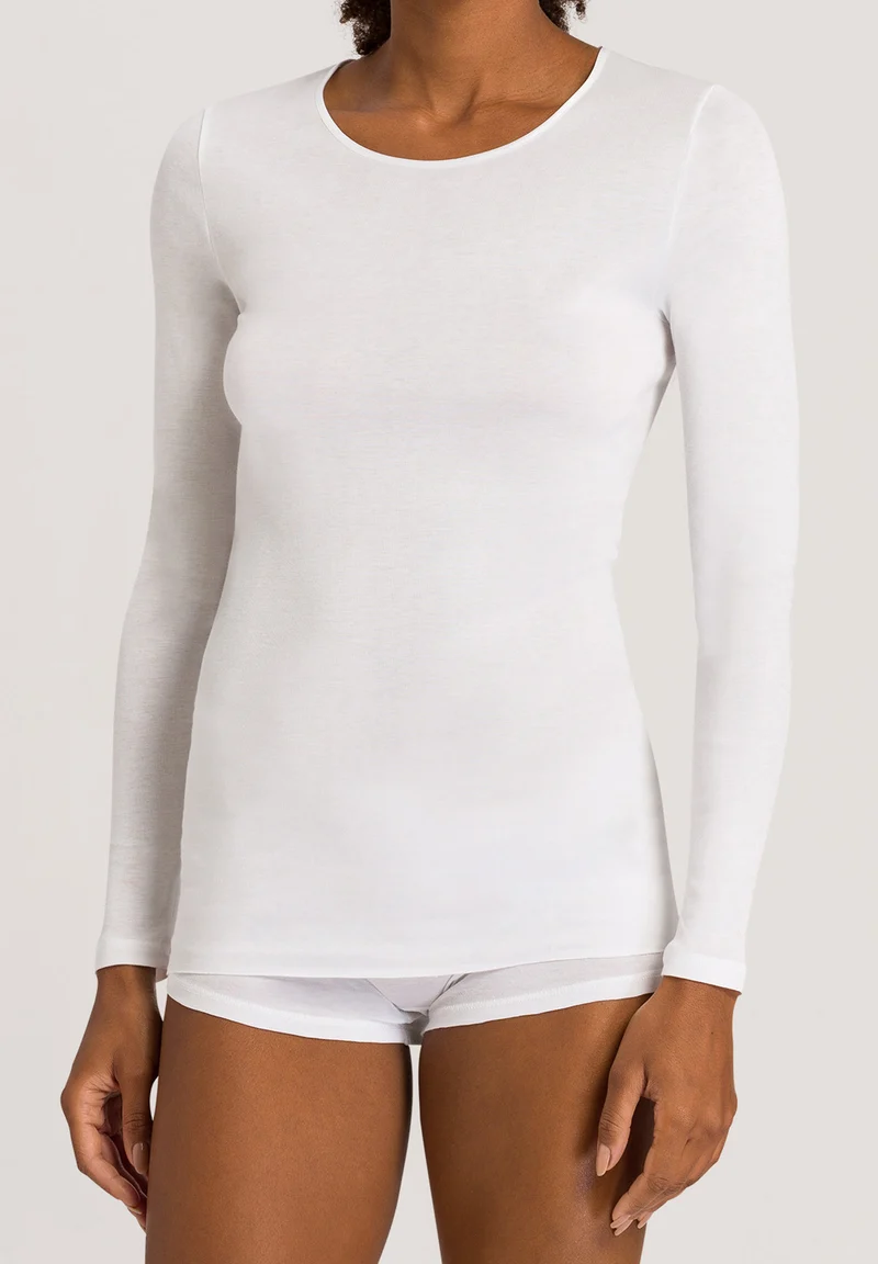 Cotton Seamless L/SLV Shirt | white 071620-070101