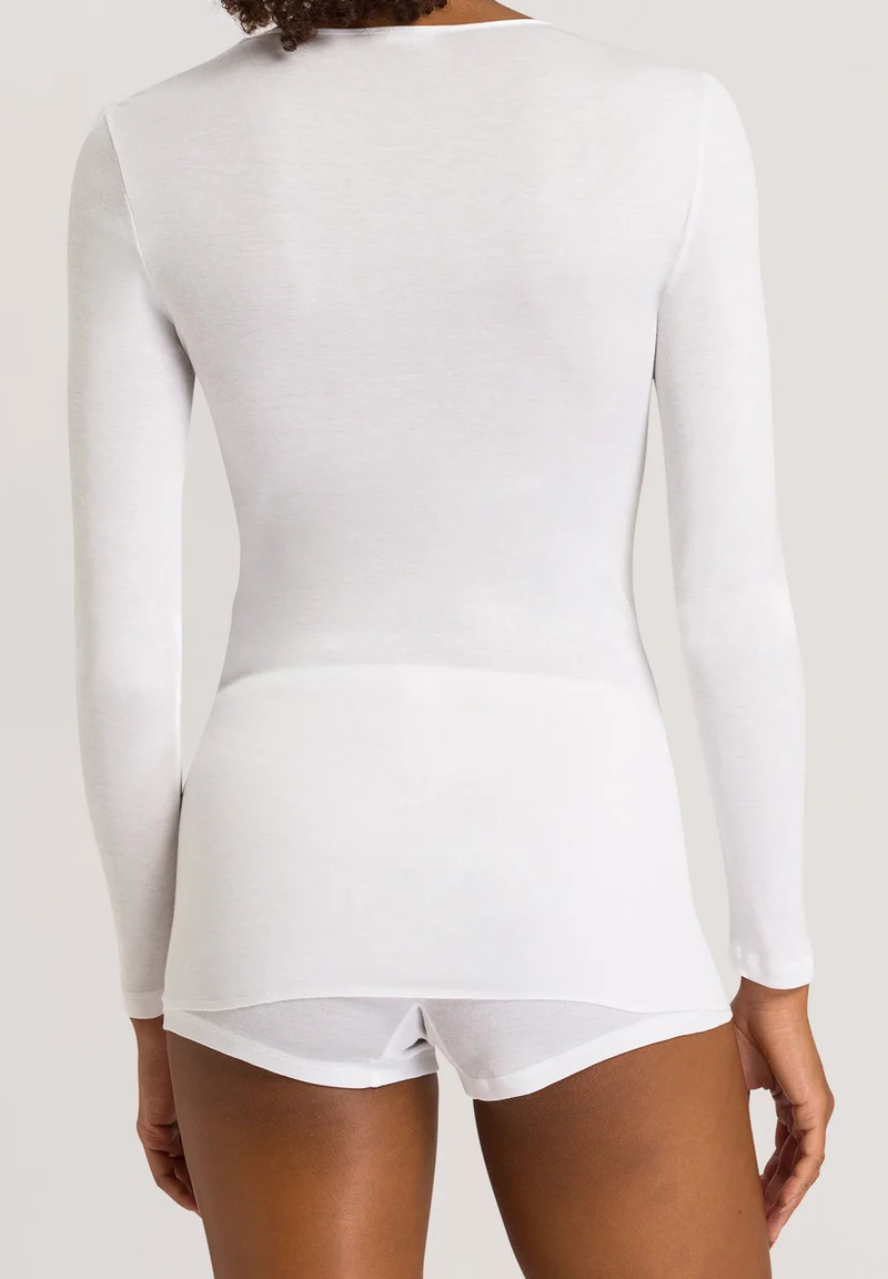 Cotton Seamless L/SLV Shirt | white 071620-070101