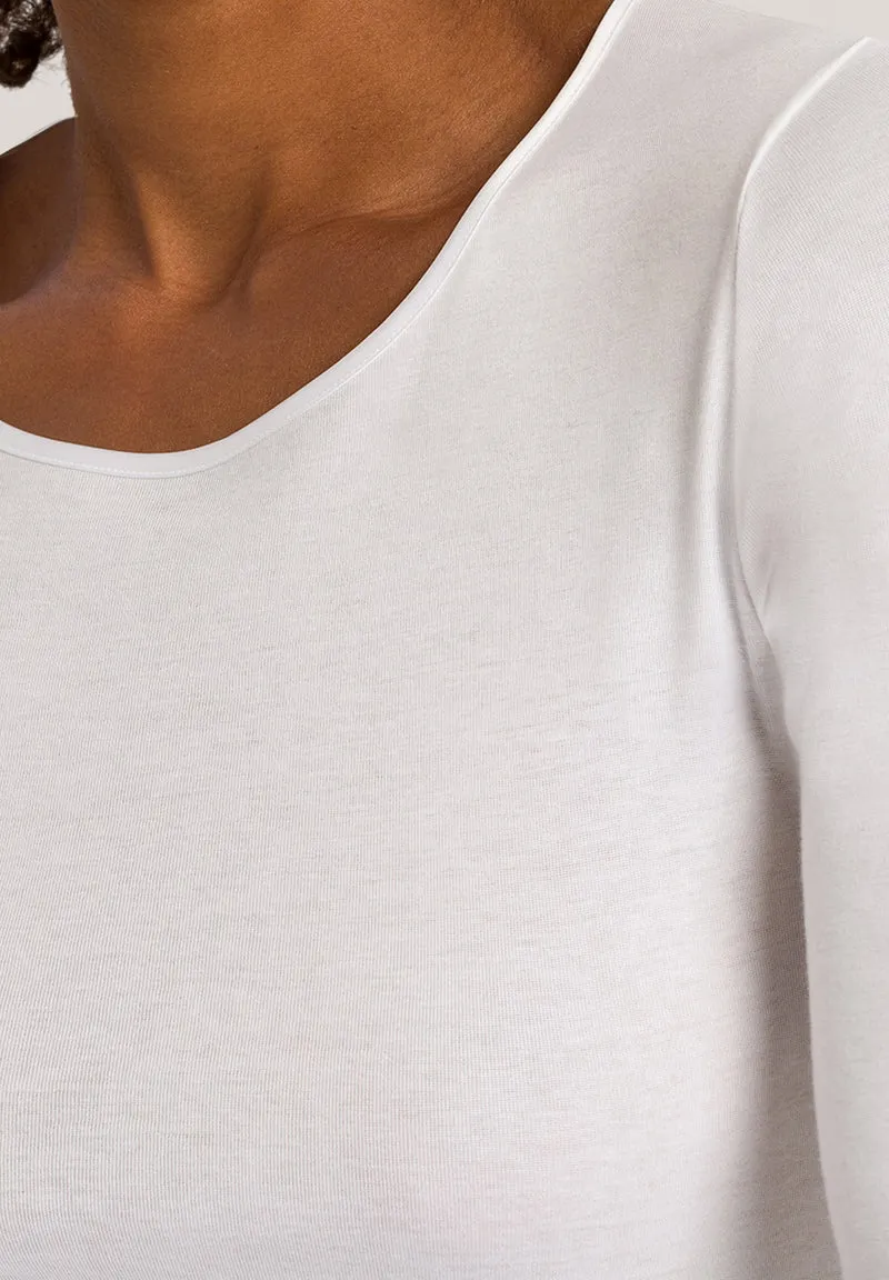 Cotton Seamless L/SLV Shirt | white 071620-070101