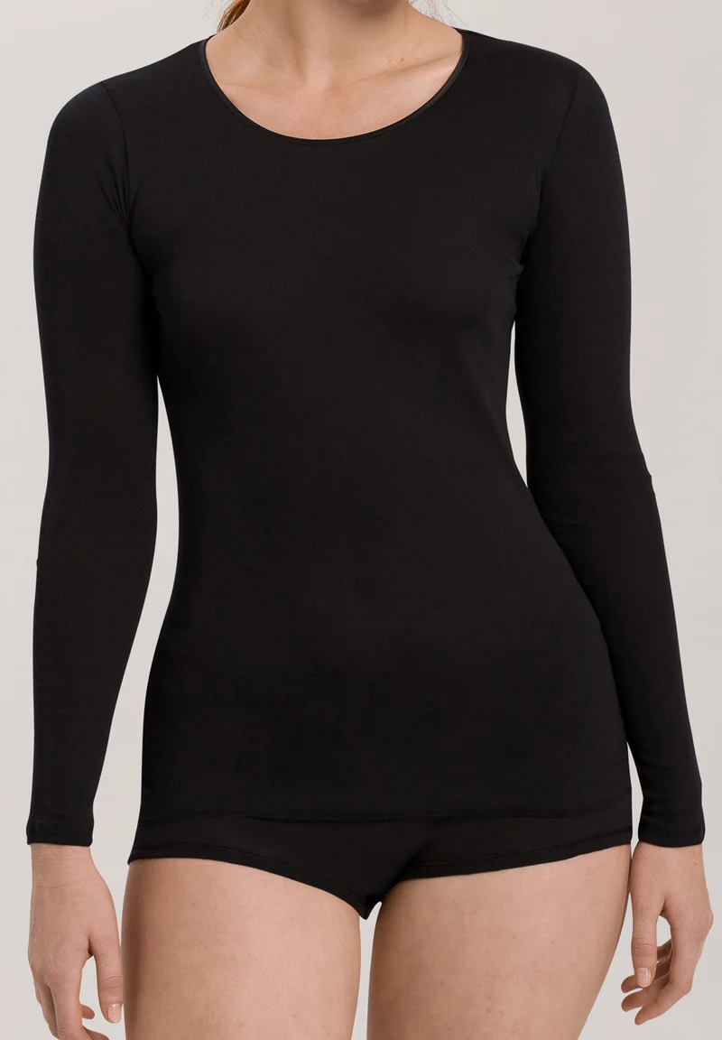 Cotton Seamless L/SLV Shirt | black 071620-070019