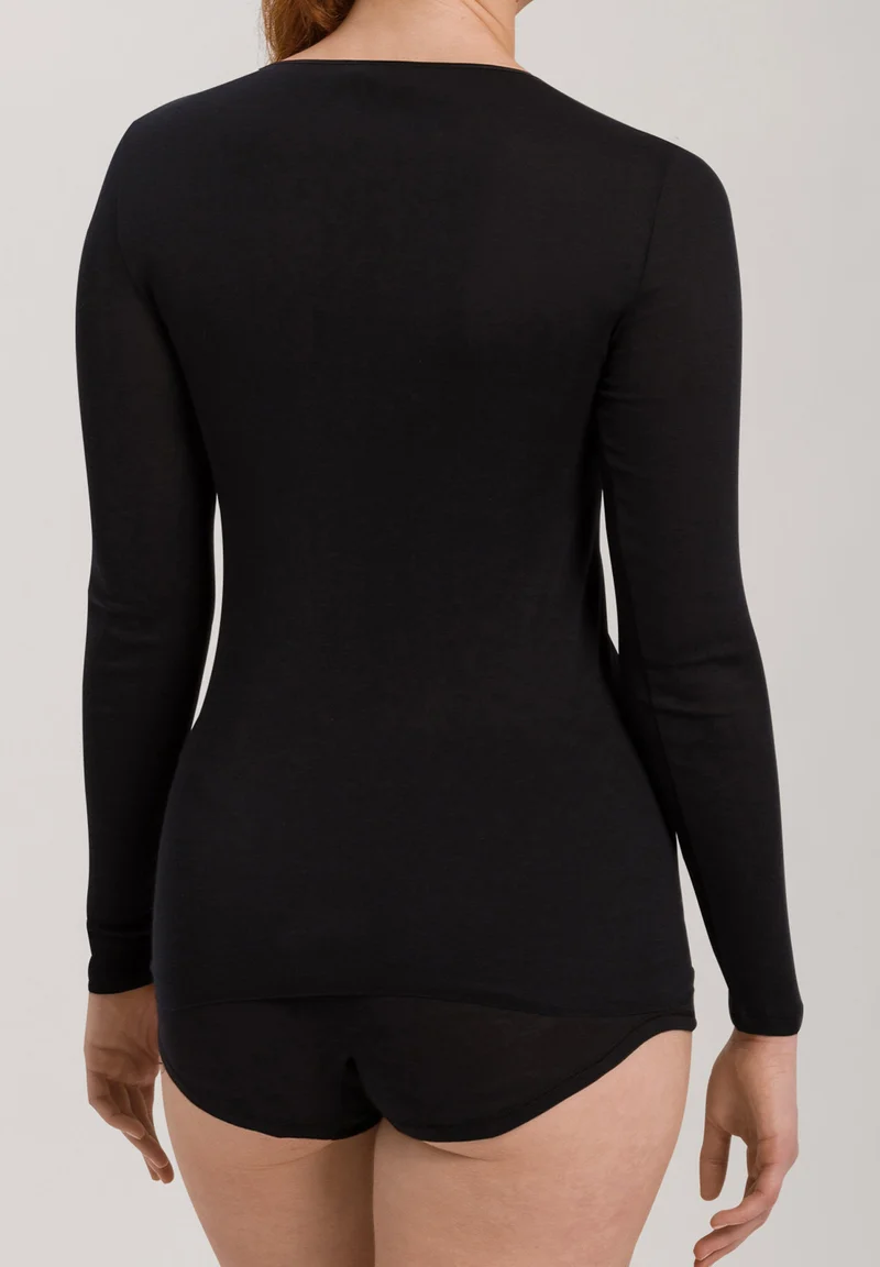 Cotton Seamless L/SLV Shirt | black 071620-070019