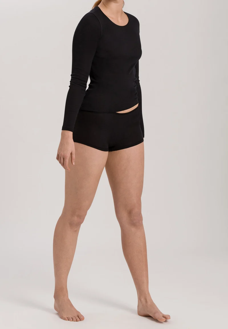 Cotton Seamless L/SLV Shirt | black 071620-070019
