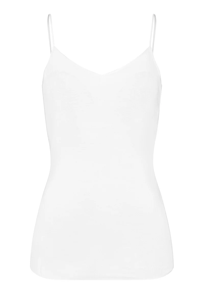 Cotton Seamless Padded Spaghetti Top | white 071605-070101