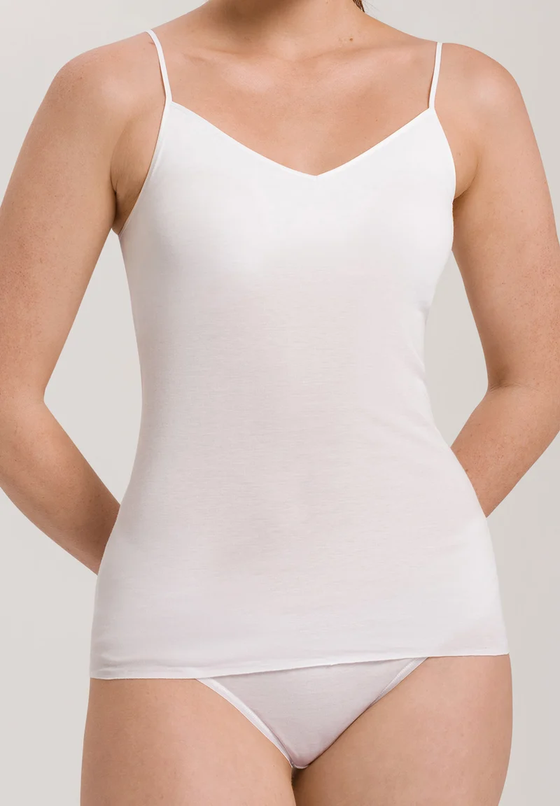 Cotton Seamless Padded Spaghetti Top | white 071605-070101