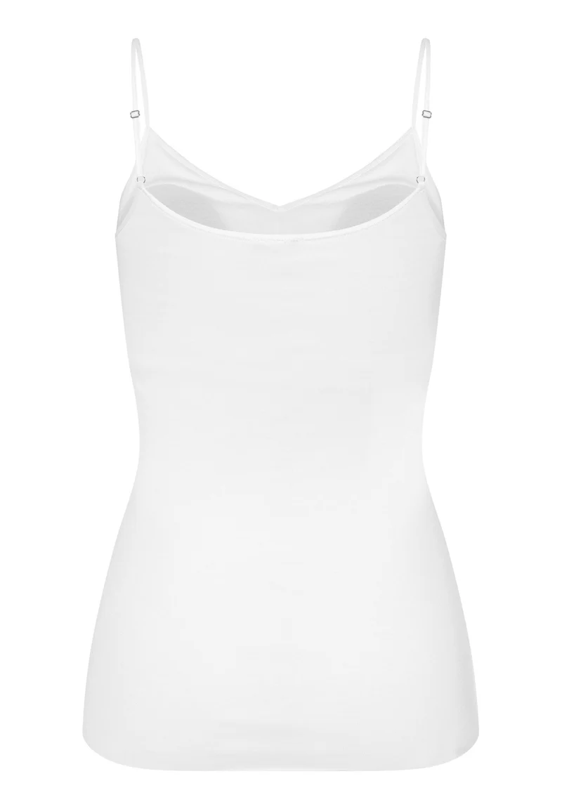 Cotton Seamless Padded Spaghetti Top | white 071605-070101