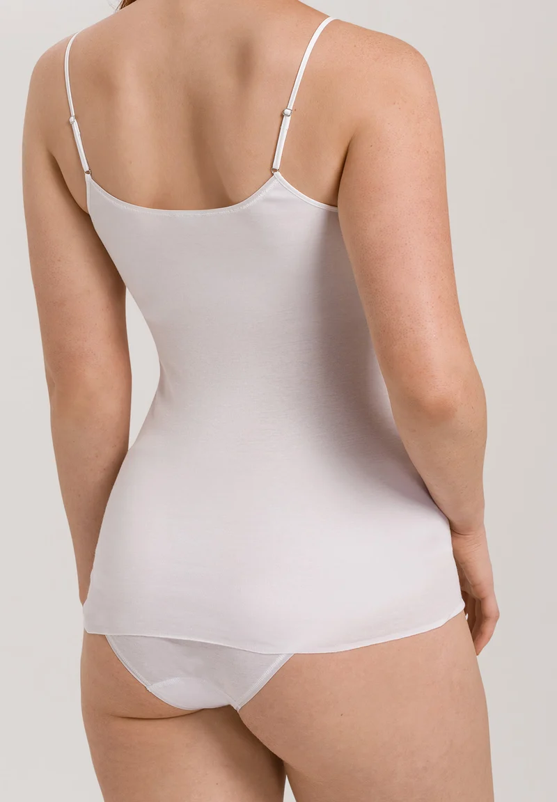 Cotton Seamless Padded Spaghetti Top | white 071605-070101