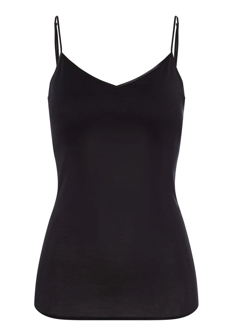 Cotton Seamless Padded Spaghetti Top | black 071605-070019