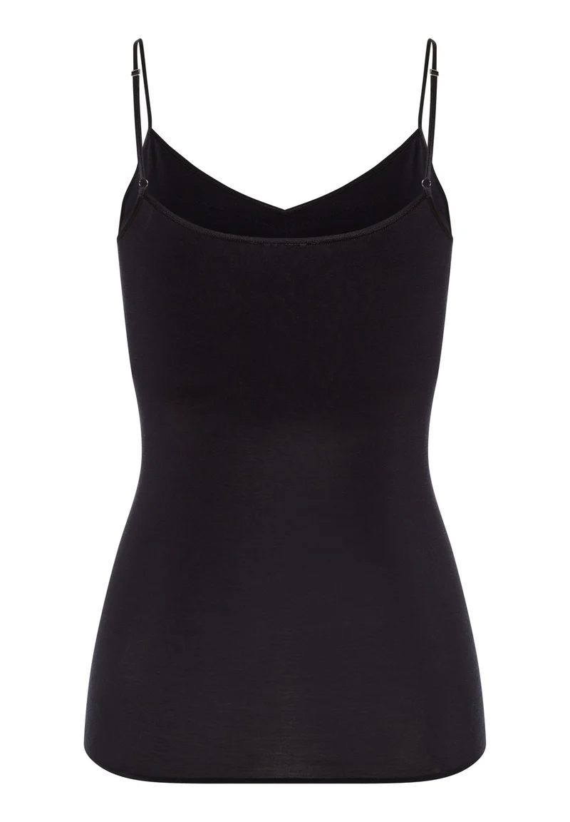 Cotton Seamless Padded Spaghetti Top | black 071605-070019