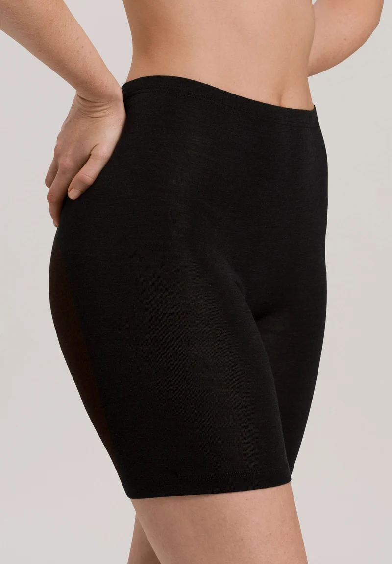 Woolen Silk Shortleg Pants | black 071421-070018