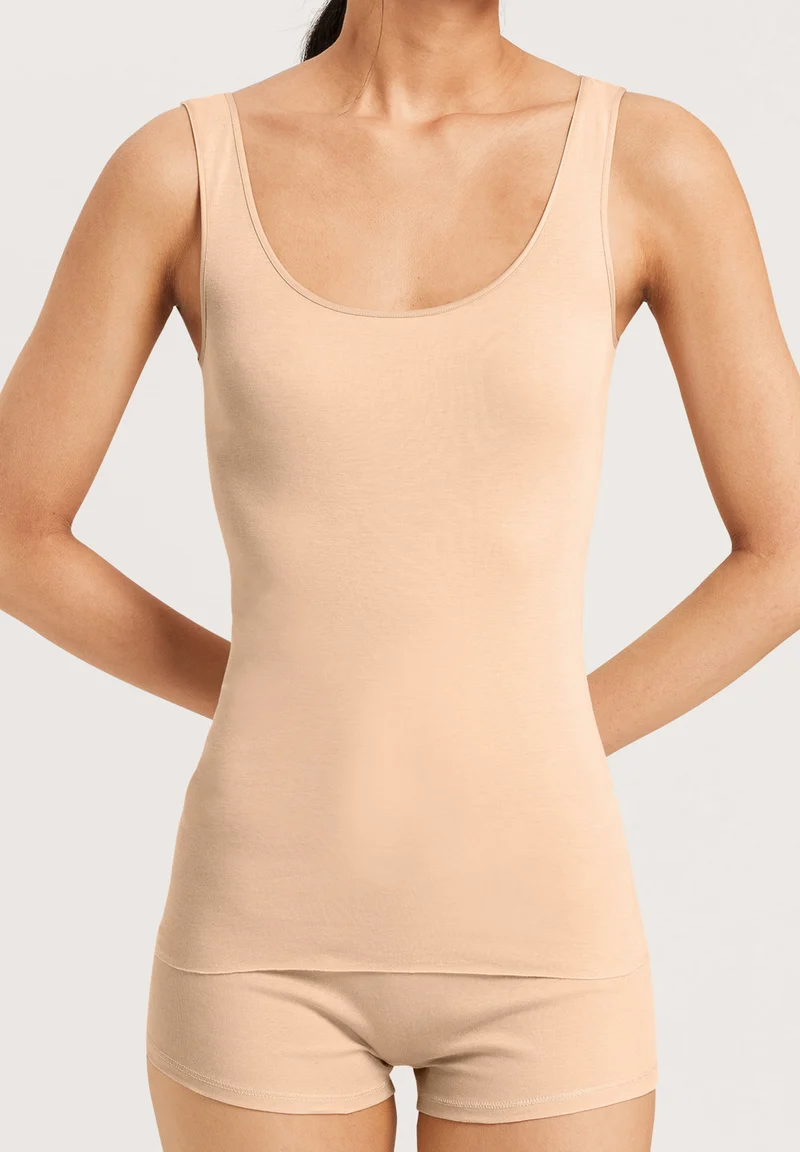 Cotton Seamless Tank Top | beige 071604-070274