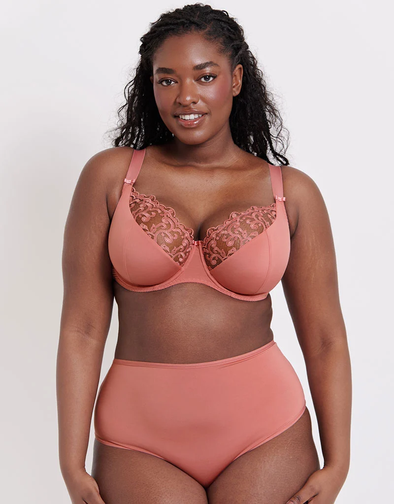Flirtelle Swirl Balcony Bra Rose