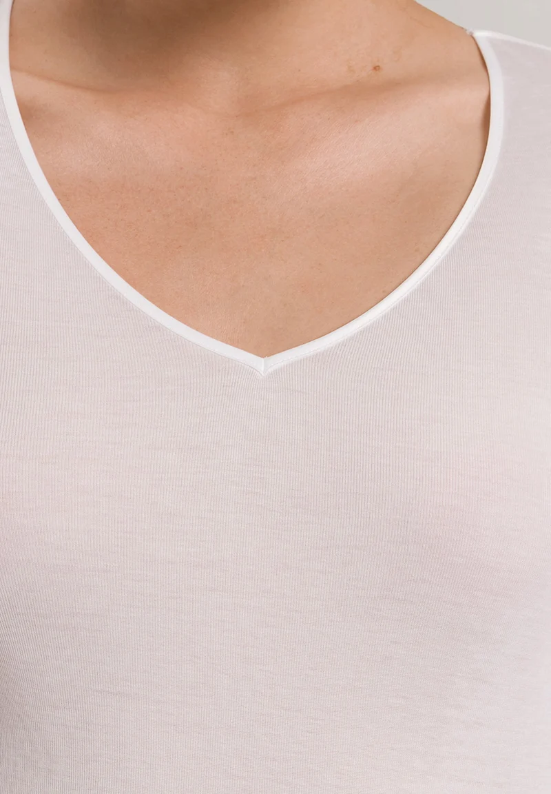 Cotton Seamless S/SLV Shirt | white 071603-070101