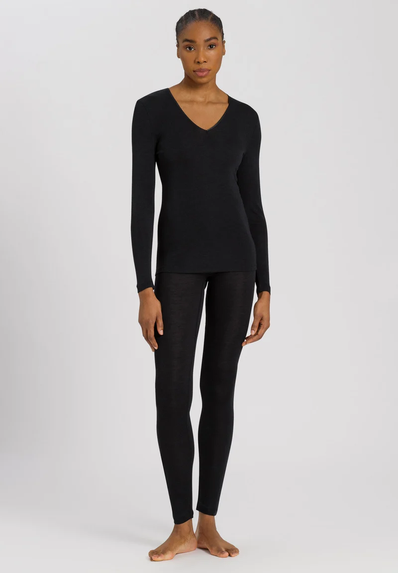 Woolen Silk L/SLV Shirt | black 071418-070018