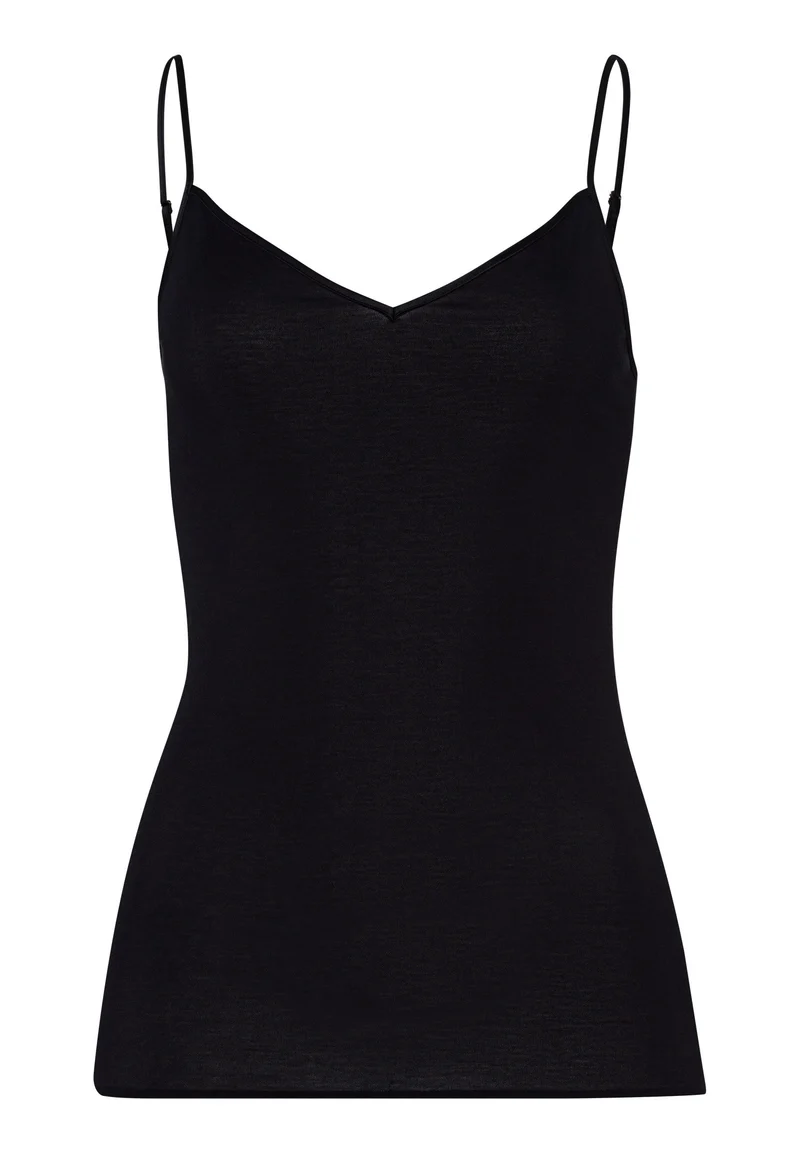 Cotton Seamless Spaghetti Top | black 071601-070019