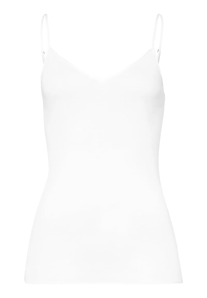 Cotton Seamless Spaghetti Top | white 071601-070101