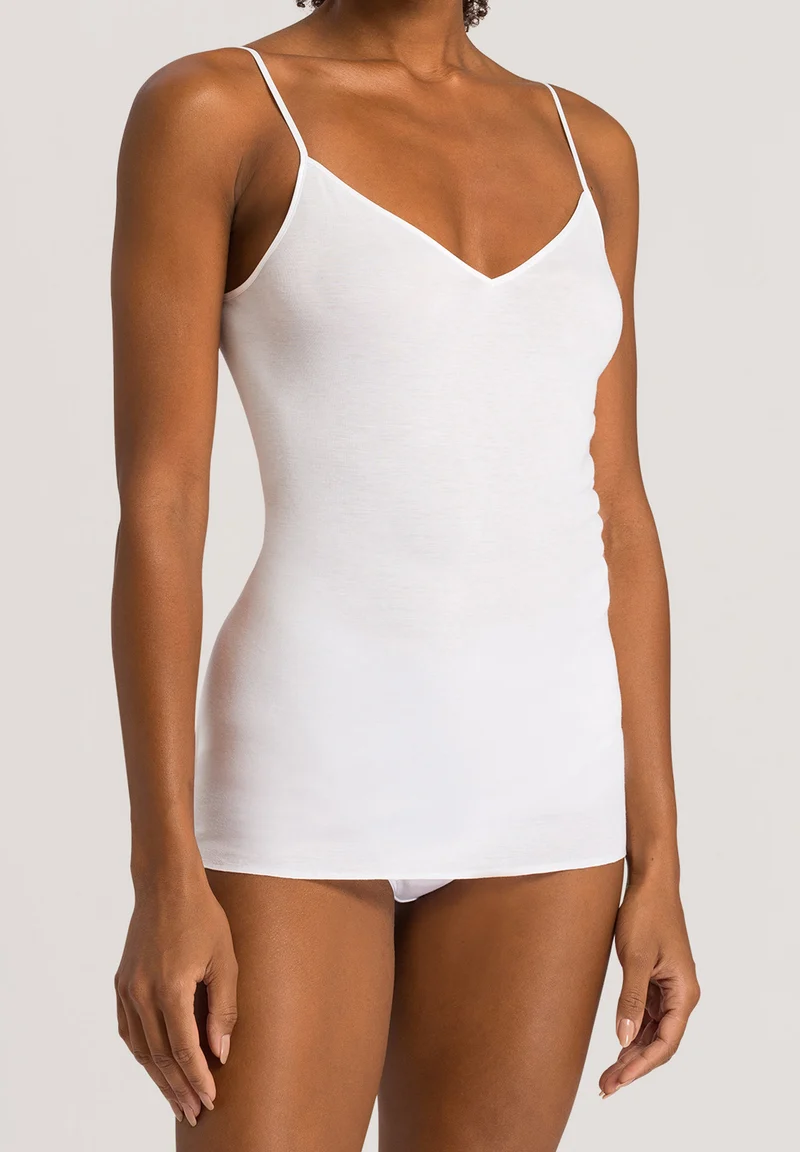 Cotton Seamless Spaghetti Top | white 071601-070101