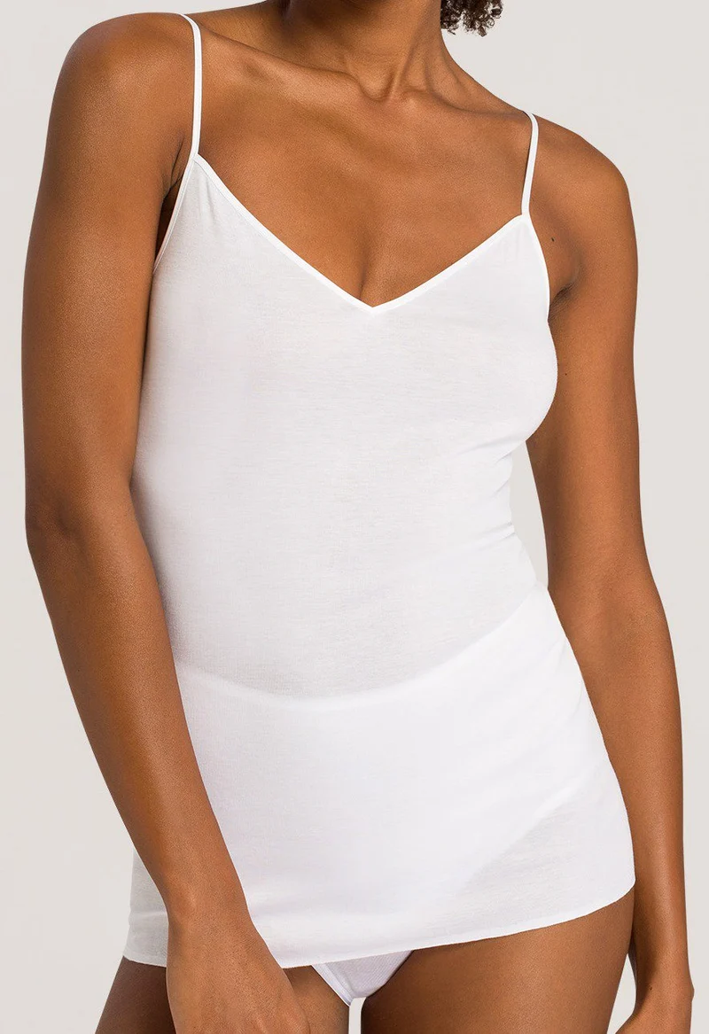 Cotton Seamless Spaghetti Top | white 071601-070101