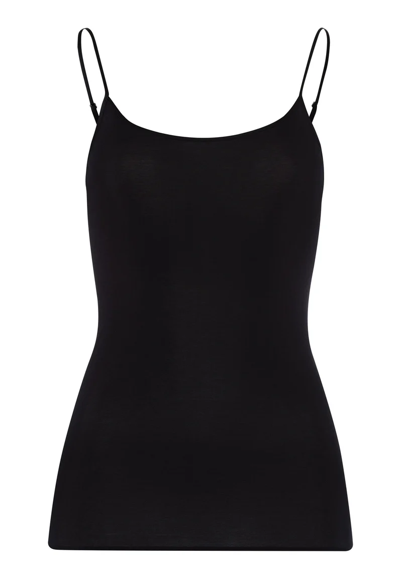 Cotton Seamless Spaghetti Top | black 071600-070019