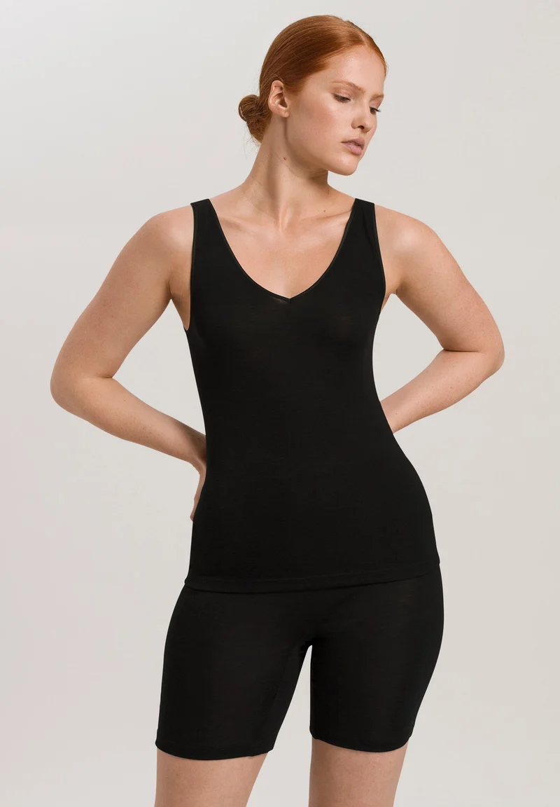 Woolen Silk Tank Top | black 071416-070018