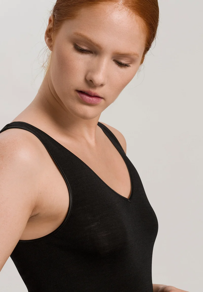 Woolen Silk Tank Top | black 071416-070018