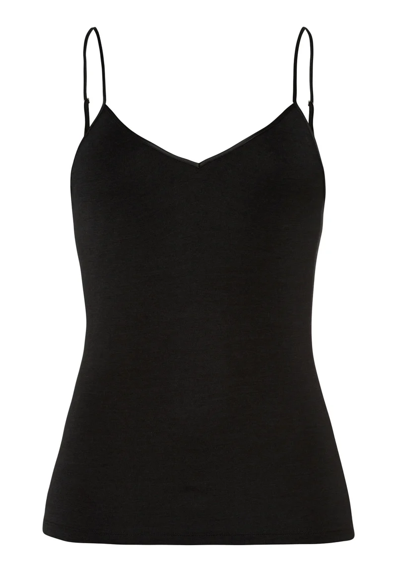Woolen Silk Spaghetti Top | black 071415-070018