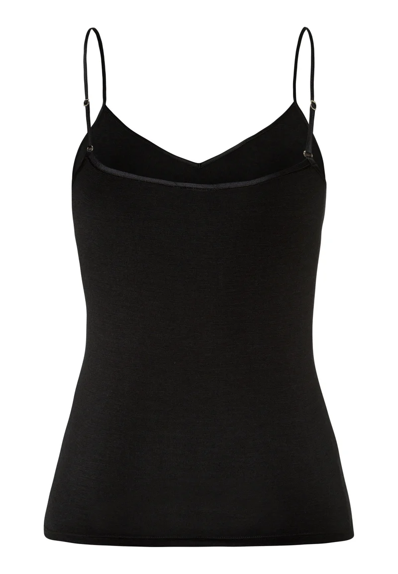 Woolen Silk Spaghetti Top | black 071415-070018