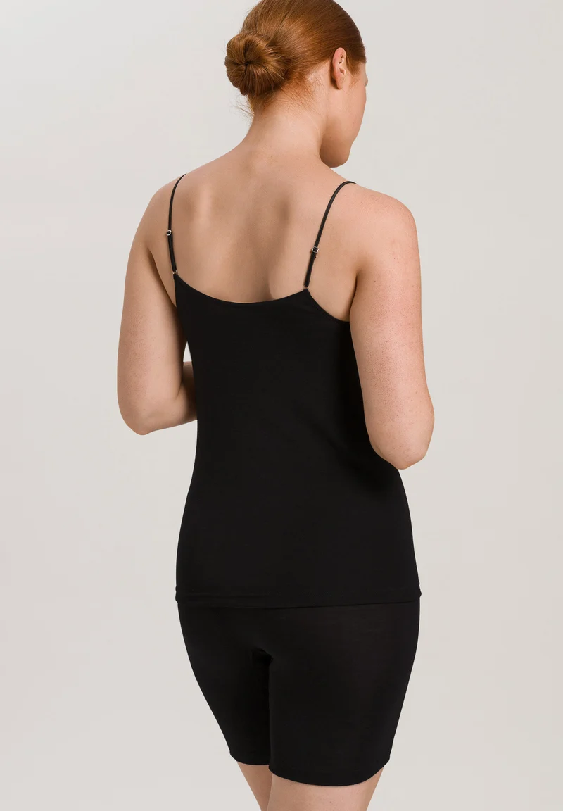 Woolen Silk Spaghetti Top | black 071415-070018