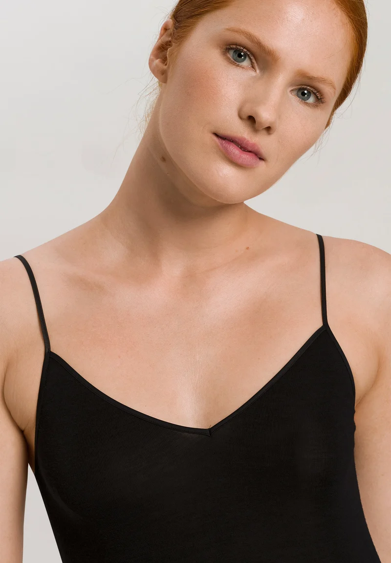 Woolen Silk Spaghetti Top | black 071415-070018