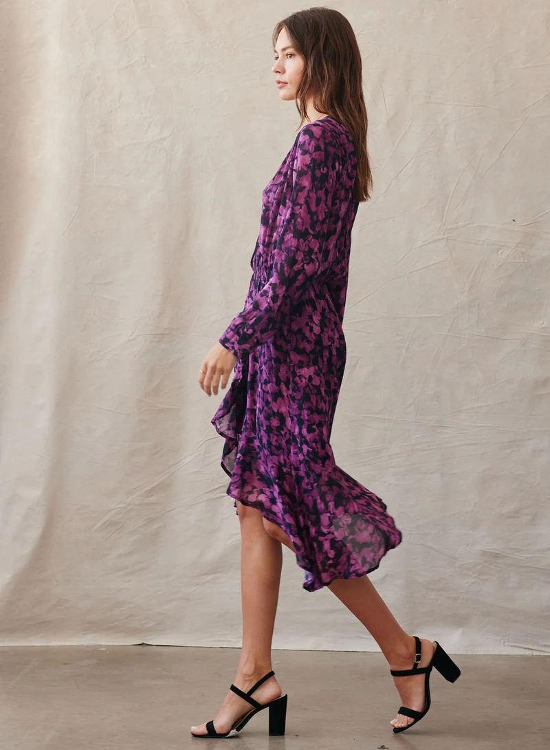 Vera V Neck Midi Dress