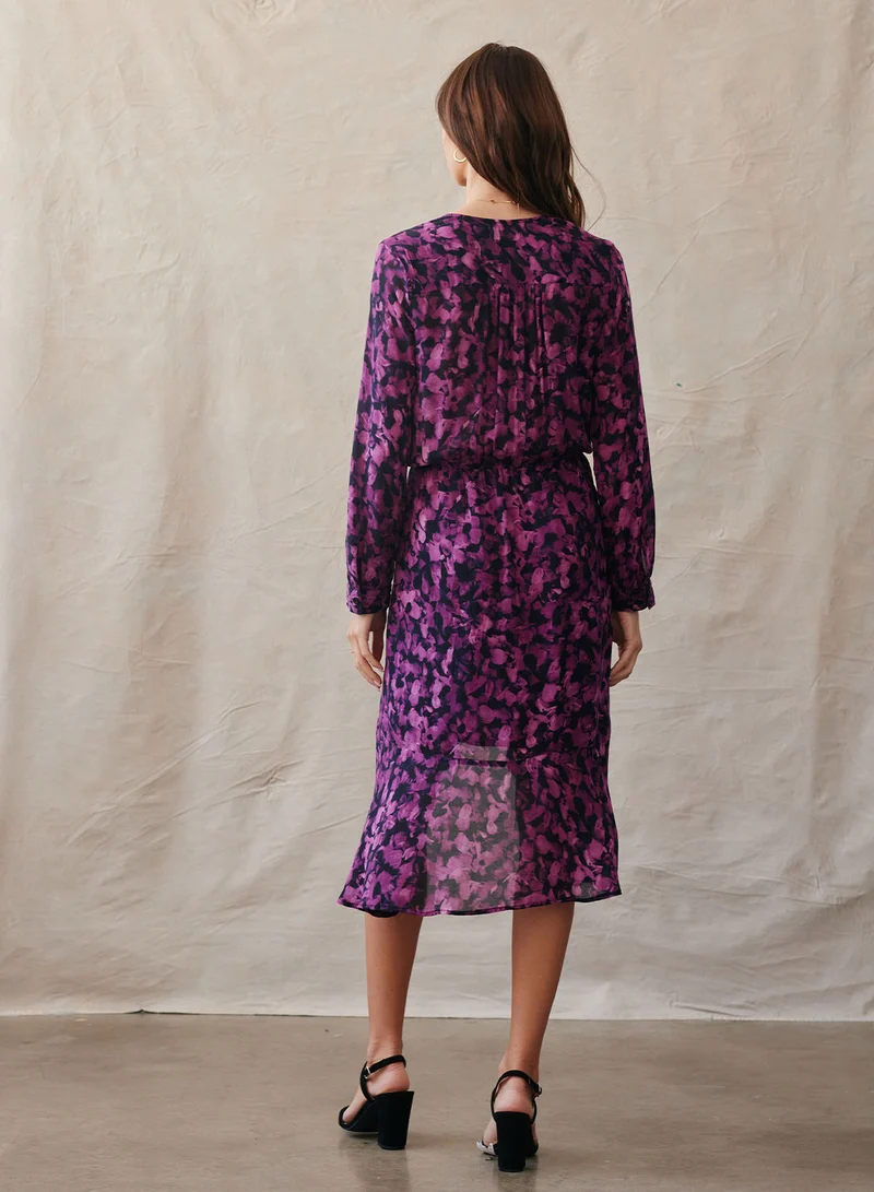 Vera V Neck Midi Dress