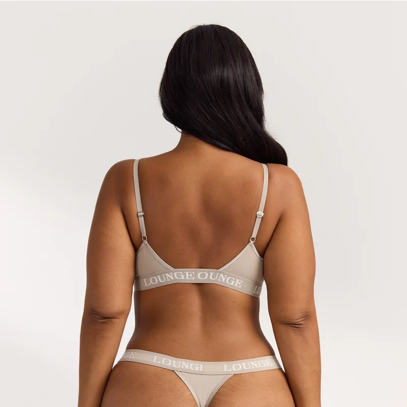 Bamboo Triangle Bra - Oat