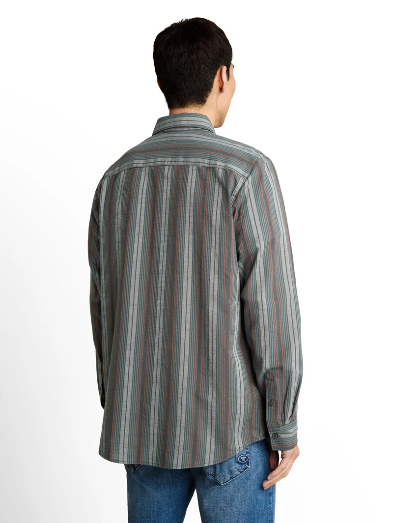 Regular Fit Hemd mit Streifenmuster