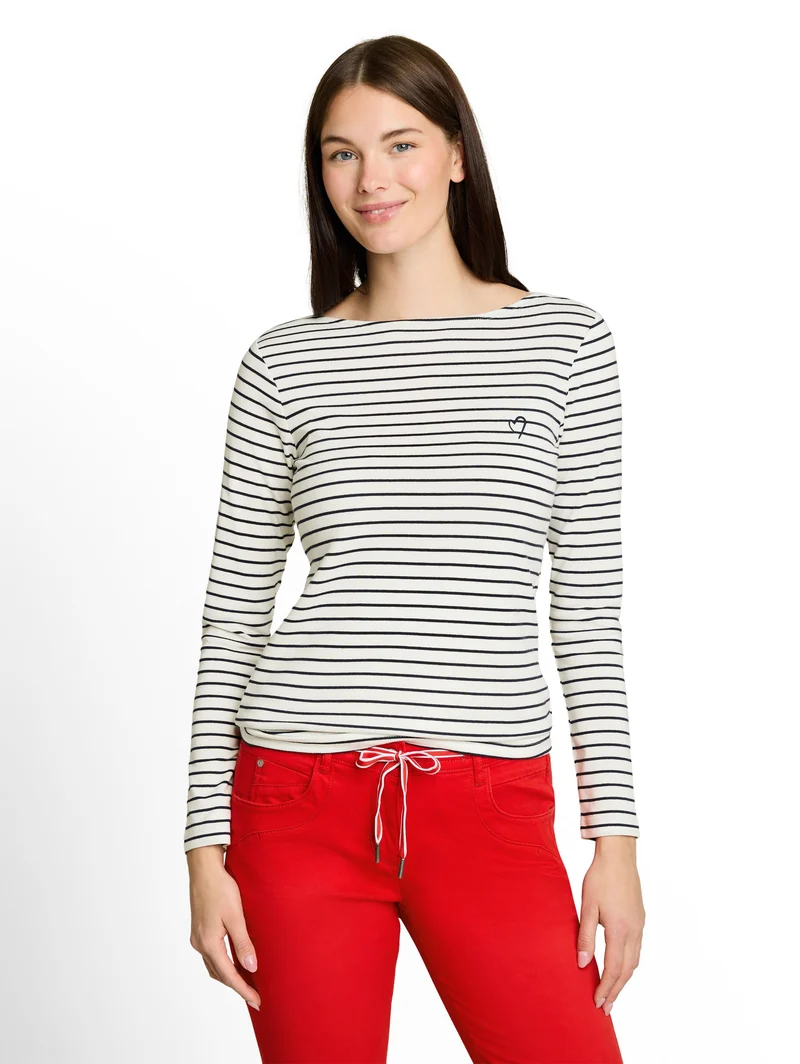 Langarmshirt mit Streifenmuster