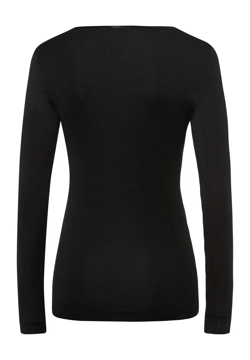 Woolen Silk L/SLV Shirt | black 071409-070018