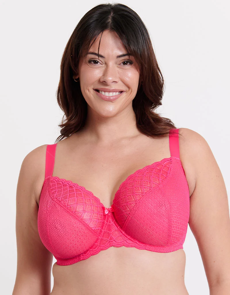 Flirtelle Viola Geo Balcony Bra Pink