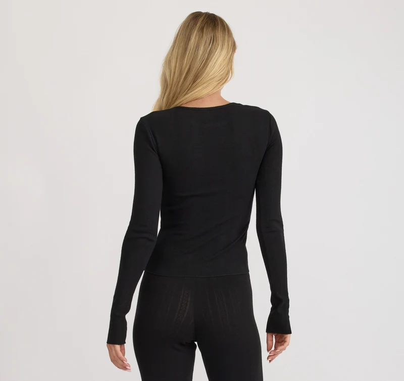 Pointelle Straight Leg Pants