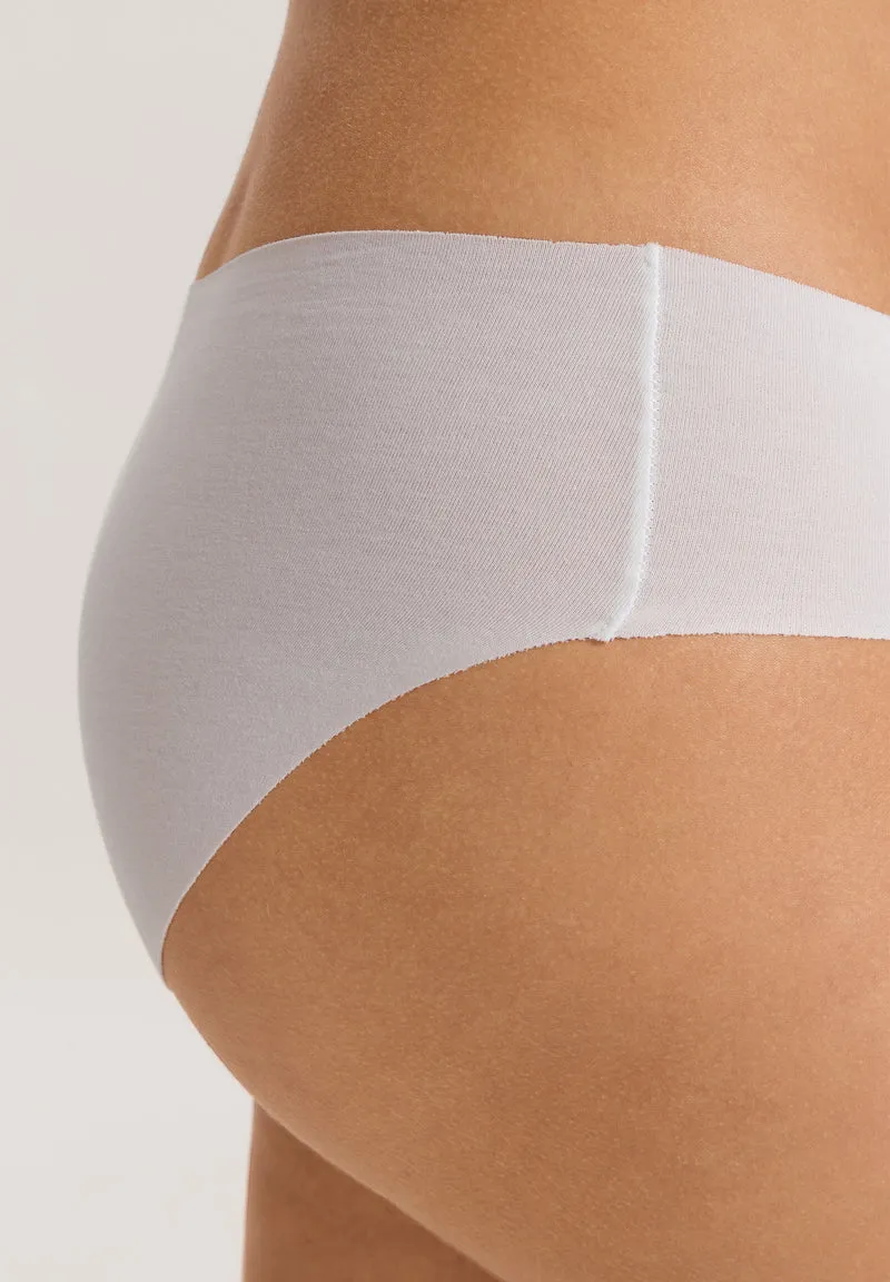 Invisible Cotton Midi Briefs | white 071243-070101