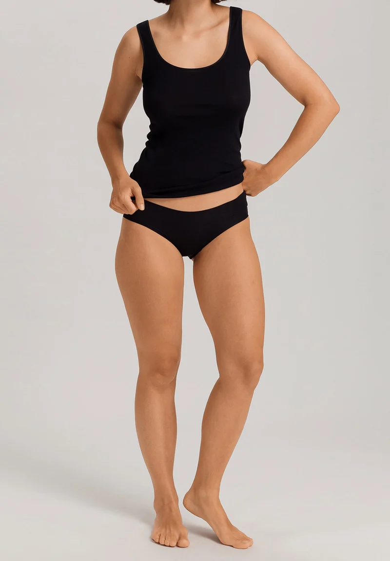 Invisible Cotton Midi Briefs | black 071243-070019