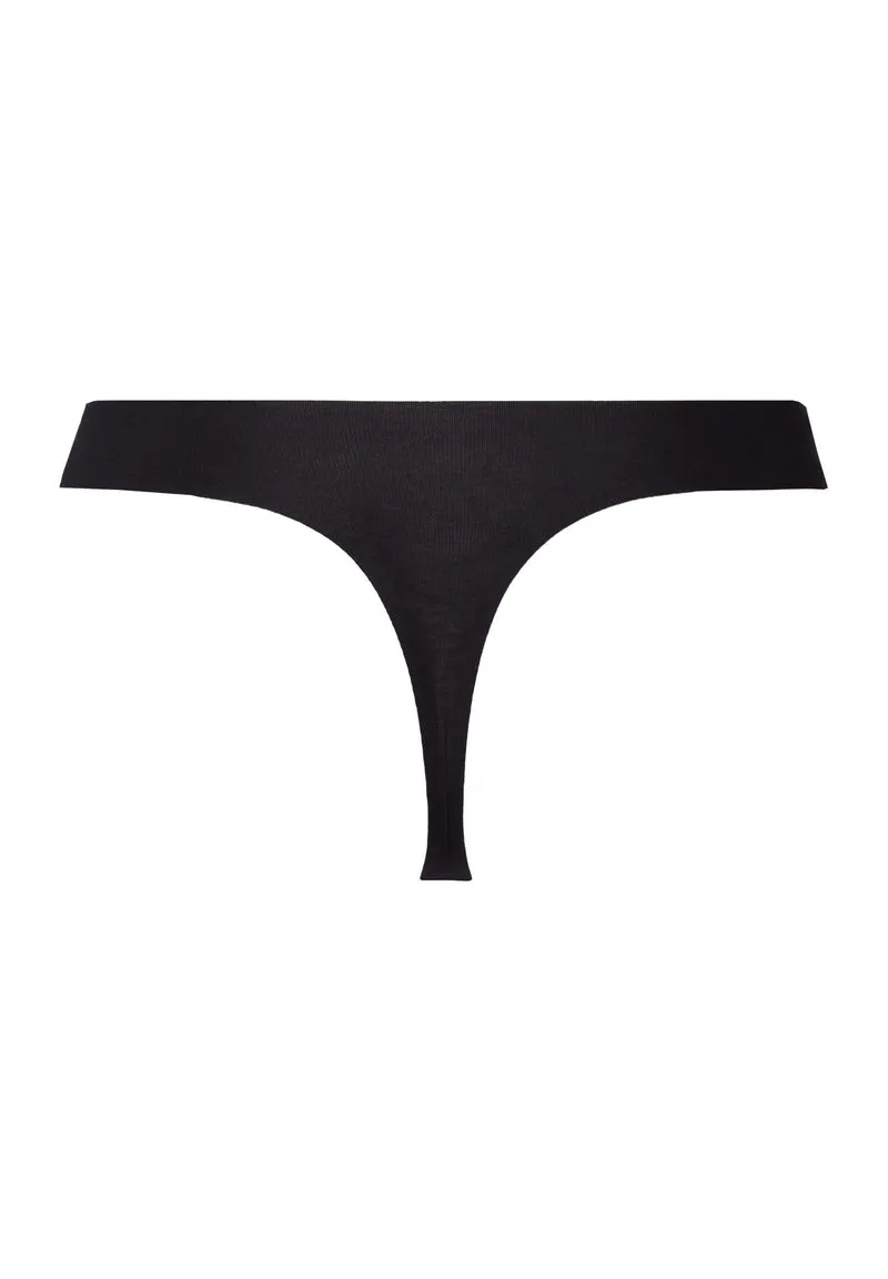 Invisible Cotton Thong | black 071242-070019